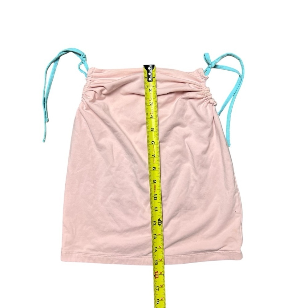 Tiger Mist Mini Skirt Pink Women’s Size XS Ruched Contrast Knot Side Skirt - Picture 8 of 8